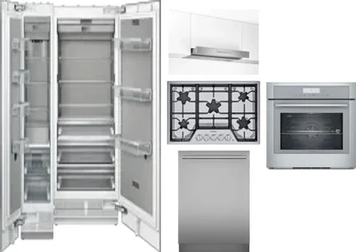 6 Piece Package Includes Refrigerator, Freezer, Cooktop, Wall Oven, Hood And Dishwasher