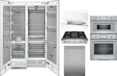 6 Piece Package Includes Refrigerator, Freezer, Cooktop, Wall Oven, Hood And Dishwasher