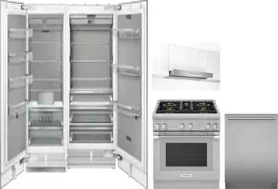 5 Piece Package Includes Refrigerator, Freezer, Range, Hood And Dishwasher
