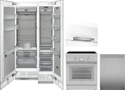 5 Piece Package Includes Refrigerator, Freezer, Range, Hood And Dishwasher