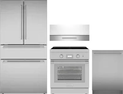 4 Piece Package Includes Refrigerator, Range, Hood And Dishwasher