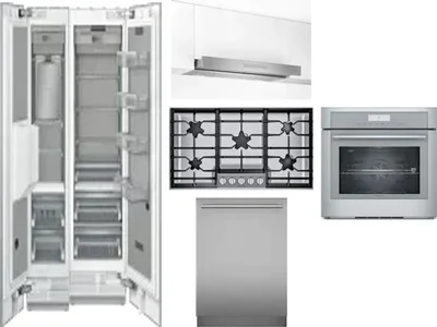 6 Piece Package Includes Refrigerator, Freezer, Cooktop, Wall Oven, Hood And Dishwasher