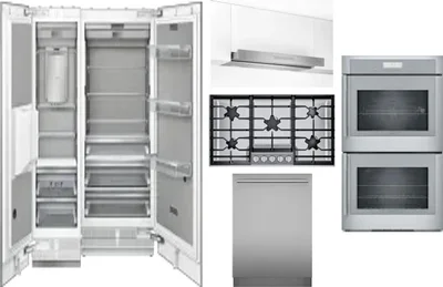 6 Piece Package Includes Refrigerator, Freezer, Cooktop, Wall Oven, Hood And Dishwasher
