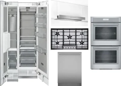 6 Piece Package Includes Refrigerator, Freezer, Cooktop, Wall Oven, Hood And Dishwasher
