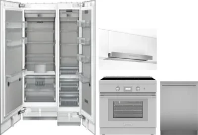 5 Piece Package Includes Refrigerator, Freezer, Range, Hood And Dishwasher