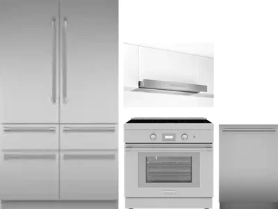 4 Piece Package Includes Refrigerator, Range, Hood And Dishwasher