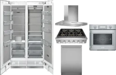 6 Piece Package Includes Refrigerator, Freezer, Cooktop, Wall Oven, Hood And Dishwasher