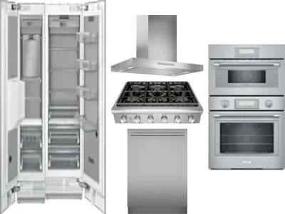 6 Piece Package Includes Refrigerator, Freezer, Cooktop, Wall Oven, Hood And Dishwasher
