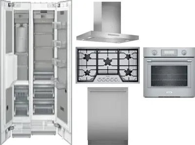 6 Piece Package Includes Refrigerator, Freezer, Cooktop, Wall Oven, Hood And Dishwasher