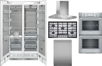 6 Piece Package Includes Refrigerator, Freezer, Cooktop, Wall Oven, Hood And Dishwasher