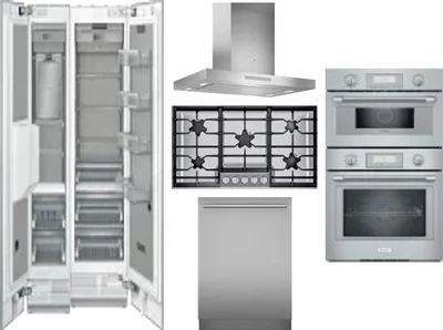 6 Piece Package Includes Refrigerator, Freezer, Cooktop, Wall Oven, Hood And Dishwasher