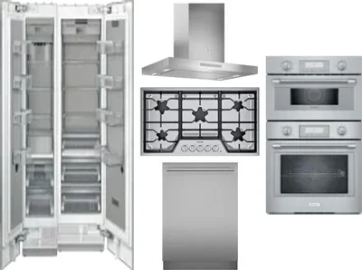 6 Piece Package Includes Refrigerator, Freezer, Cooktop, Wall Oven, Hood And Dishwasher