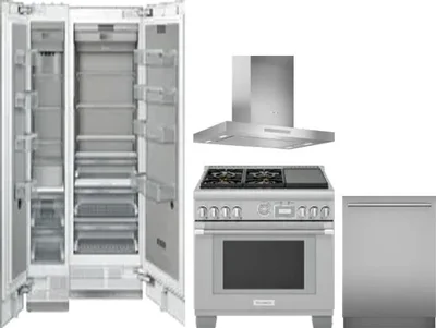 5 Piece Package Includes Refrigerator, Freezer, Range, Hood And Dishwasher