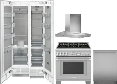 5 Piece Package Includes Refrigerator, Freezer, Range, Hood And Dishwasher