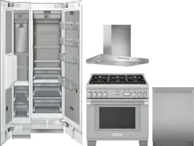 5 Piece Package Includes Refrigerator, Freezer, Range, Hood And Dishwasher