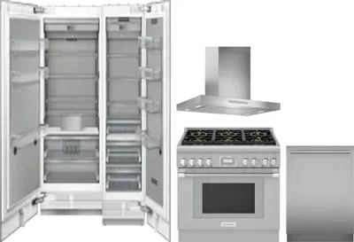 5 Piece Package Includes Refrigerator, Freezer, Range, Hood And Dishwasher