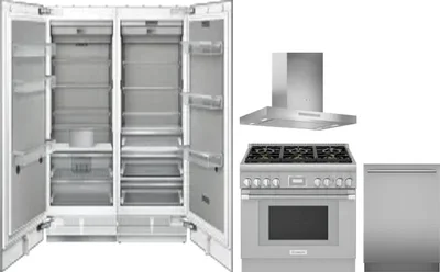 5 Piece Package Includes Refrigerator, Freezer, Range, Hood And Dishwasher