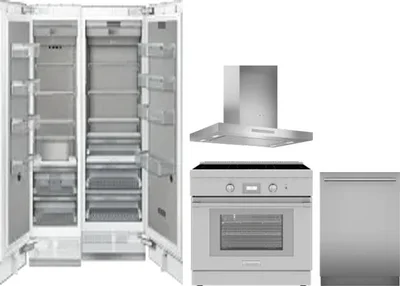 5 Piece Package Includes Refrigerator, Freezer, Range, Hood And Dishwasher