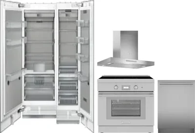 5 Piece Package Includes Refrigerator, Freezer, Range, Hood And Dishwasher