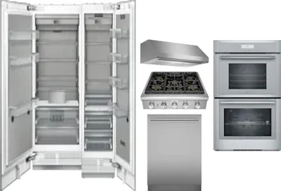 6 Piece Package Includes Refrigerator, Freezer, Cooktop, Wall Oven, Hood And Dishwasher