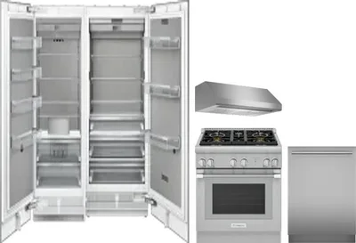 5 Piece Package Includes Refrigerator, Freezer, Range, Hood And Dishwasher