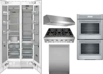 6 Piece Package Includes Refrigerator, Freezer, Cooktop, Wall Oven, Hood And Dishwasher