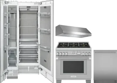 5 Piece Package Includes Refrigerator, Freezer, Range, Hood And Dishwasher