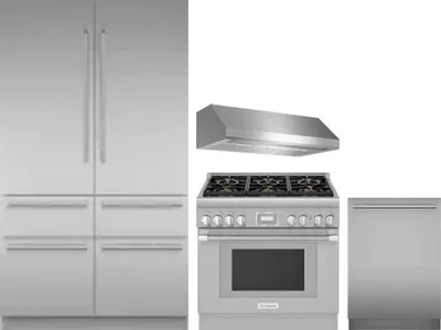 4 Piece Package Includes Refrigerator, Range, Hood And Dishwasher