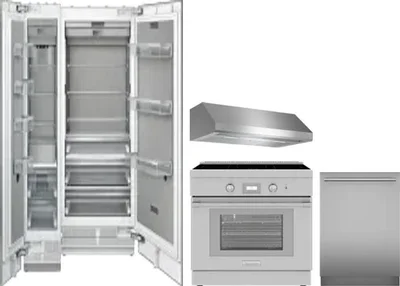 5 Piece Package Includes Refrigerator, Freezer, Range, Hood And Dishwasher