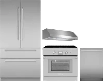 4 Piece Package Includes Refrigerator, Range, Hood And Dishwasher