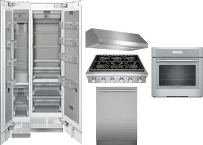 6 Piece Package Includes Refrigerator, Freezer, Cooktop, Wall Oven, Hood And Dishwasher