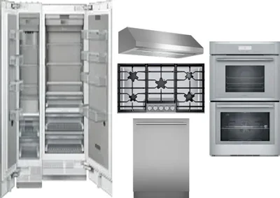 6 Piece Package Includes Refrigerator, Freezer, Cooktop, Wall Oven, Hood And Dishwasher