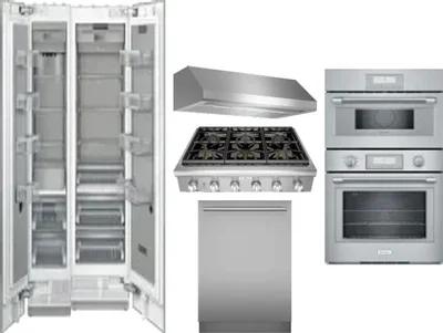 6 Piece Package Includes Refrigerator, Freezer, Cooktop, Wall Oven, Hood And Dishwasher