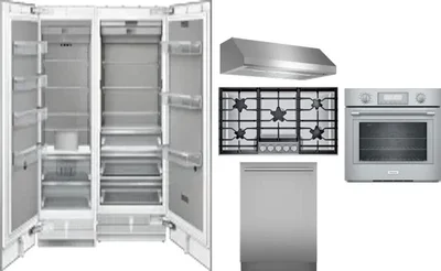 6 Piece Package Includes Refrigerator, Freezer, Cooktop, Wall Oven, Hood And Dishwasher