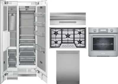 6 Piece Package Includes Refrigerator, Freezer, Cooktop, Wall Oven, Hood And Dishwasher