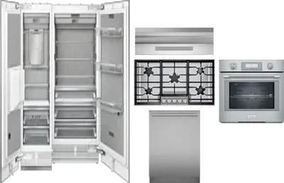 6 Piece Package Includes Refrigerator, Freezer, Cooktop, Wall Oven, Hood And Dishwasher