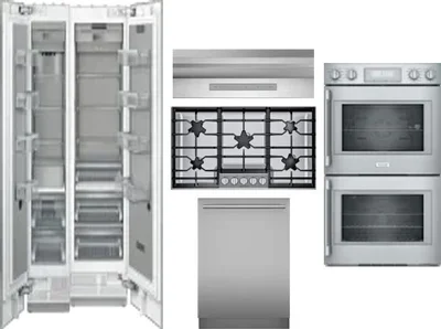 6 Piece Package Includes Refrigerator, Freezer, Cooktop, Wall Oven, Hood And Dishwasher