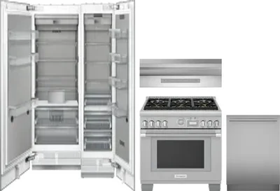5 Piece Package Includes Refrigerator, Freezer, Range, Hood And Dishwasher