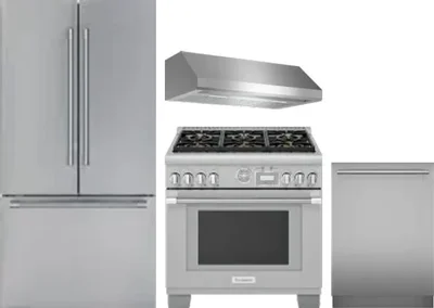 4 Piece Package Includes Refrigerator, Range, Hood And Dishwasher