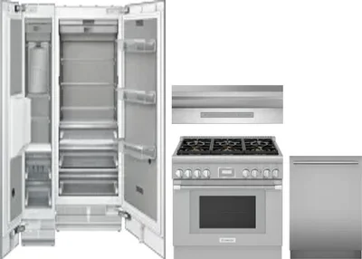 5 Piece Package Includes Refrigerator, Freezer, Range, Hood And Dishwasher