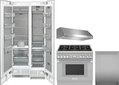 5 Piece Package Includes Refrigerator, Freezer, Range, Hood And Dishwasher