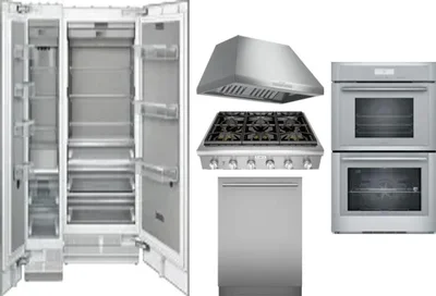 6 Piece Package Includes Refrigerator, Freezer, Cooktop, Wall Oven, Hood And Dishwasher