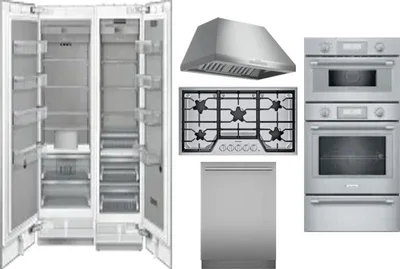 6 Piece Package Includes Refrigerator, Freezer, Cooktop, Wall Oven, Hood And Dishwasher