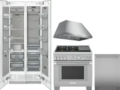 5 Piece Package Includes Refrigerator, Freezer, Range, Hood And Dishwasher