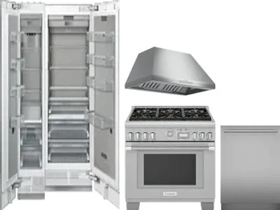 5 Piece Package Includes Refrigerator, Freezer, Range, Hood And Dishwasher