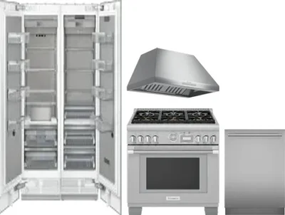5 Piece Package Includes Refrigerator, Freezer, Range, Hood And Dishwasher