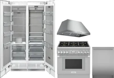 5 Piece Package Includes Refrigerator, Freezer, Range, Hood And Dishwasher