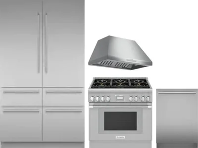 4 Piece Package Includes Refrigerator, Range, Hood And Dishwasher