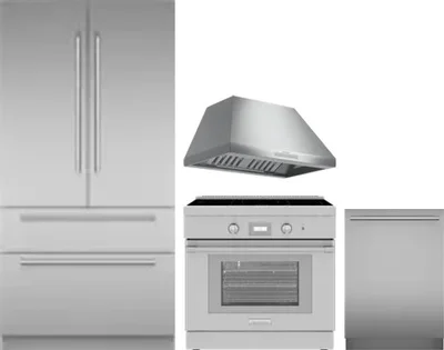 4 Piece Package Includes Refrigerator, Range, Hood And Dishwasher
