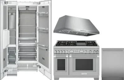 5 Piece Package Includes Refrigerator, Freezer, Range, Hood And Dishwasher
